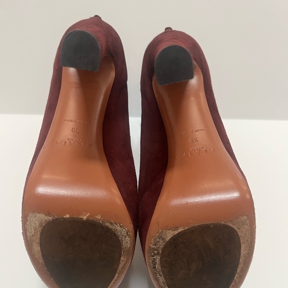 Alaia Donna Boots in Burgundy Size 38 - Picture 5 of 10